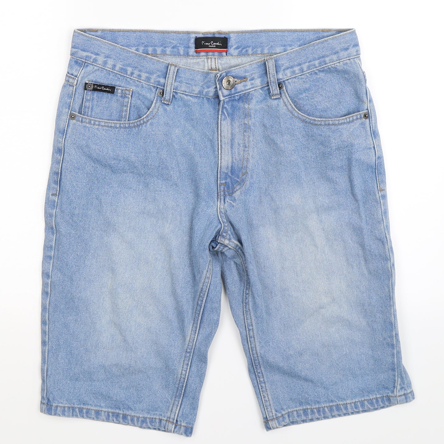 Pierre Cardin Mens Blue  Denim Bermuda Shorts Size 32