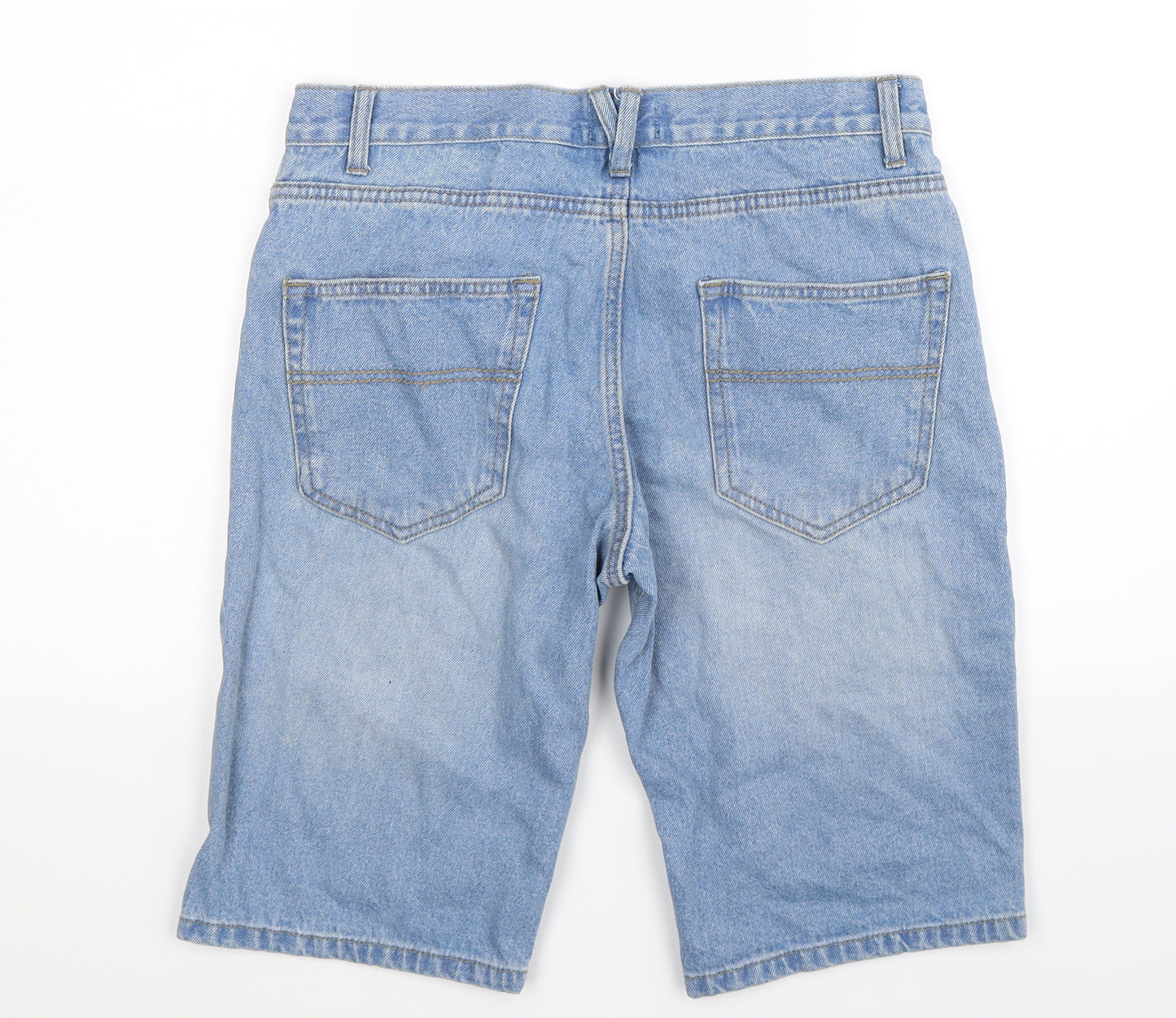 Pierre Cardin Mens Blue  Denim Bermuda Shorts Size 32