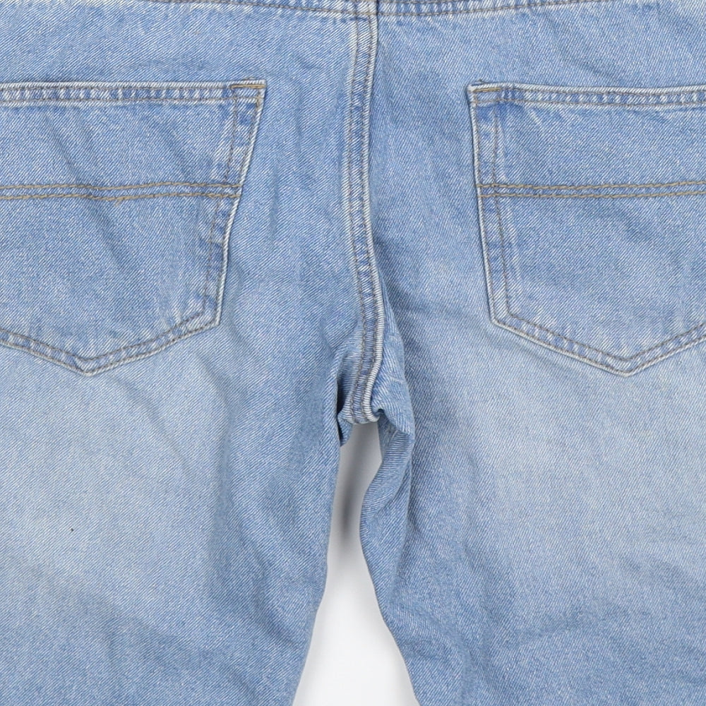 Pierre Cardin Mens Blue  Denim Bermuda Shorts Size 32
