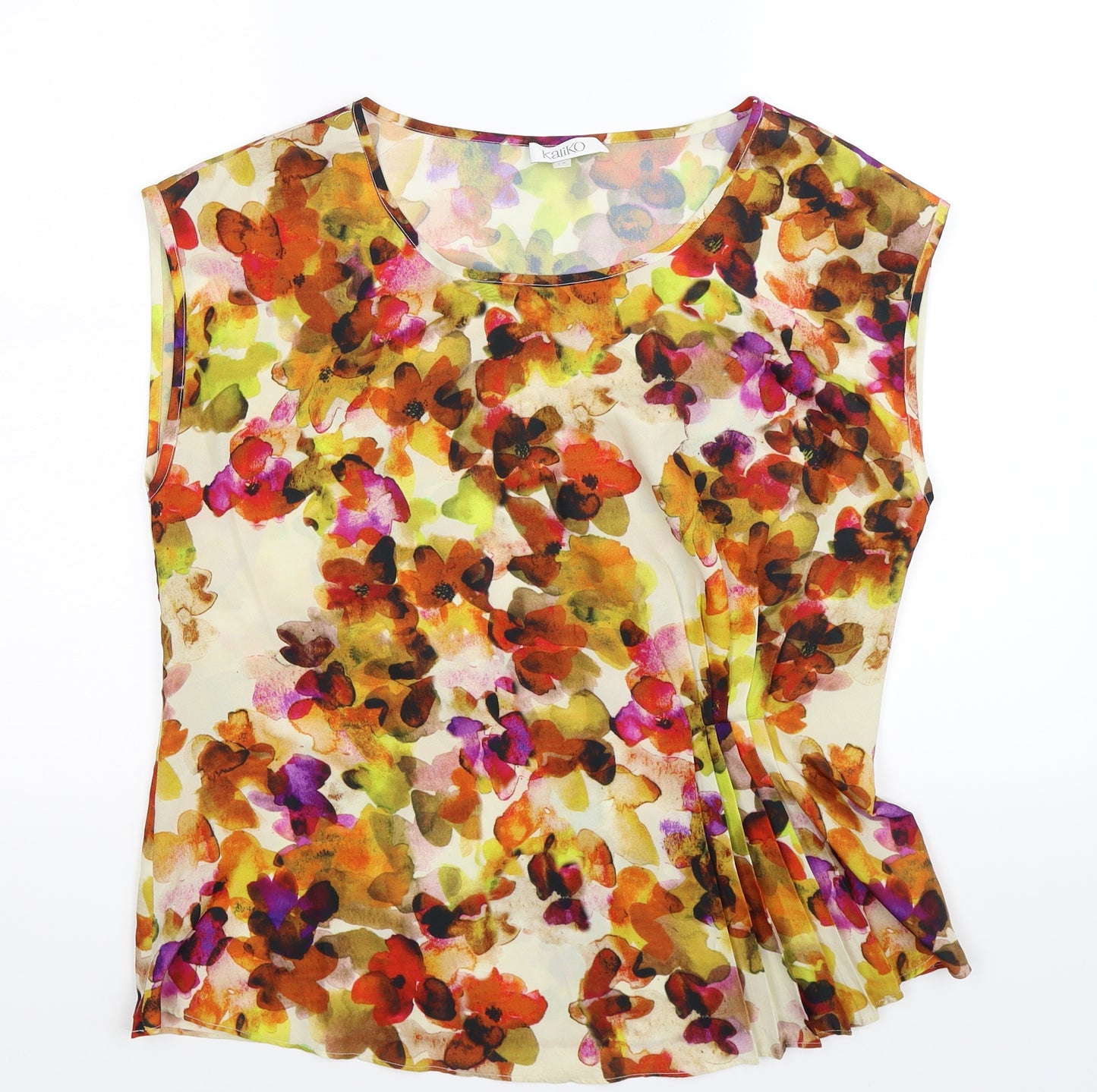 Kaliko Womens Multicoloured Floral  Basic Tank Size 14