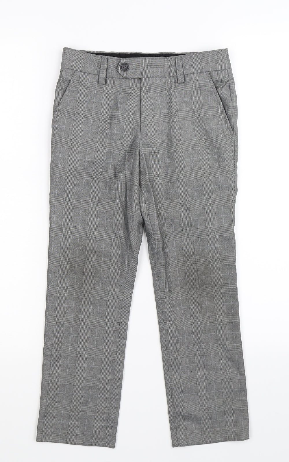 NEXT Boys Grey Check  Dress Pants Trousers Size 7 Years