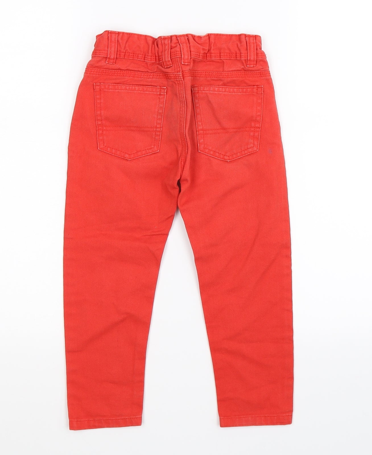 Denim Co Boys Red  Denim Straight Jeans Size 3-4 Years