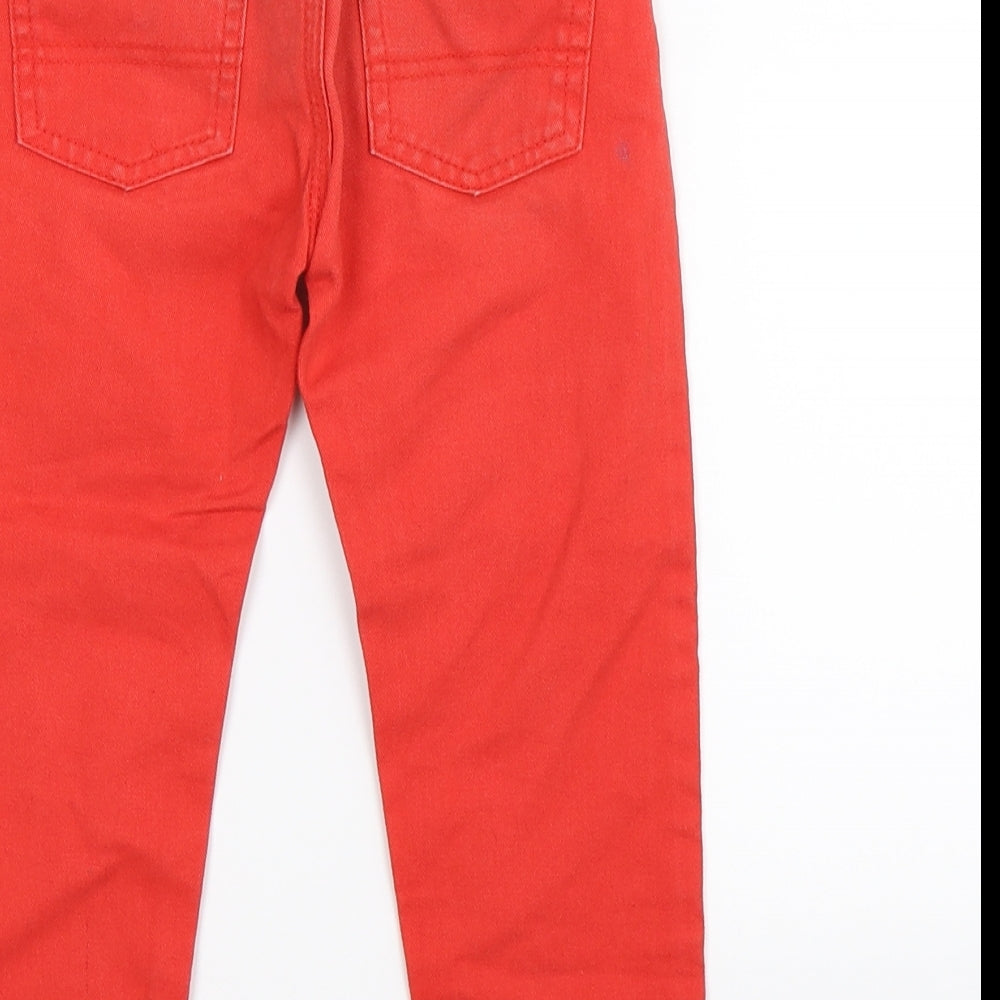 Denim Co Boys Red  Denim Straight Jeans Size 3-4 Years