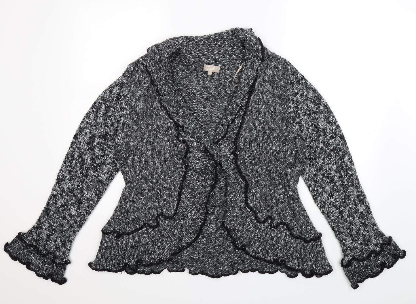 Soon Womens Grey  Knit Cardigan Jumper Size 16