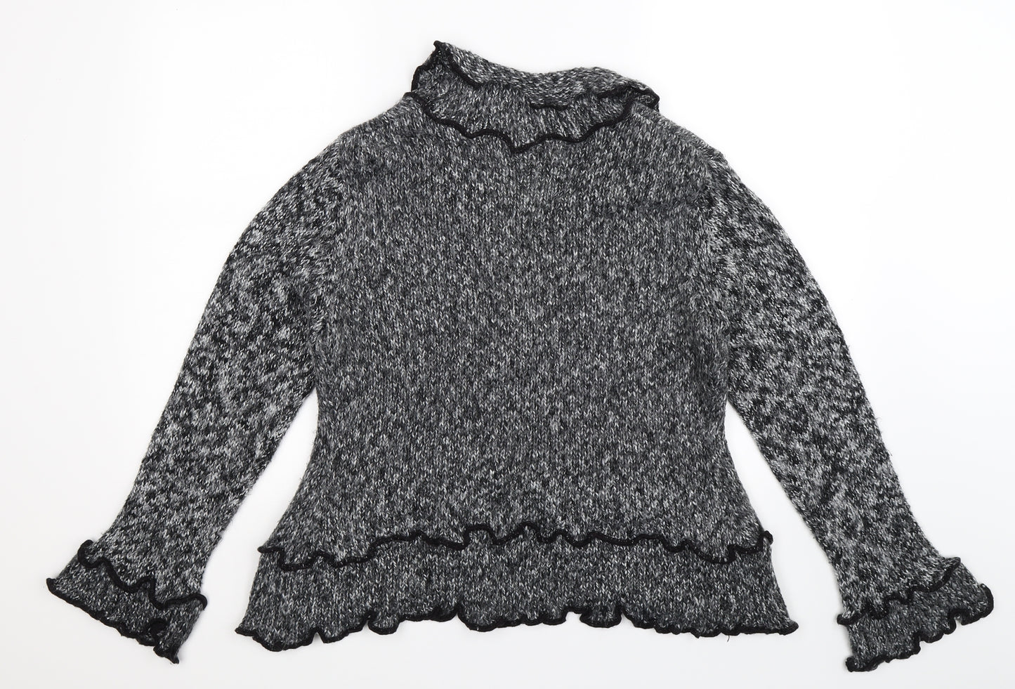 Soon Womens Grey  Knit Cardigan Jumper Size 16