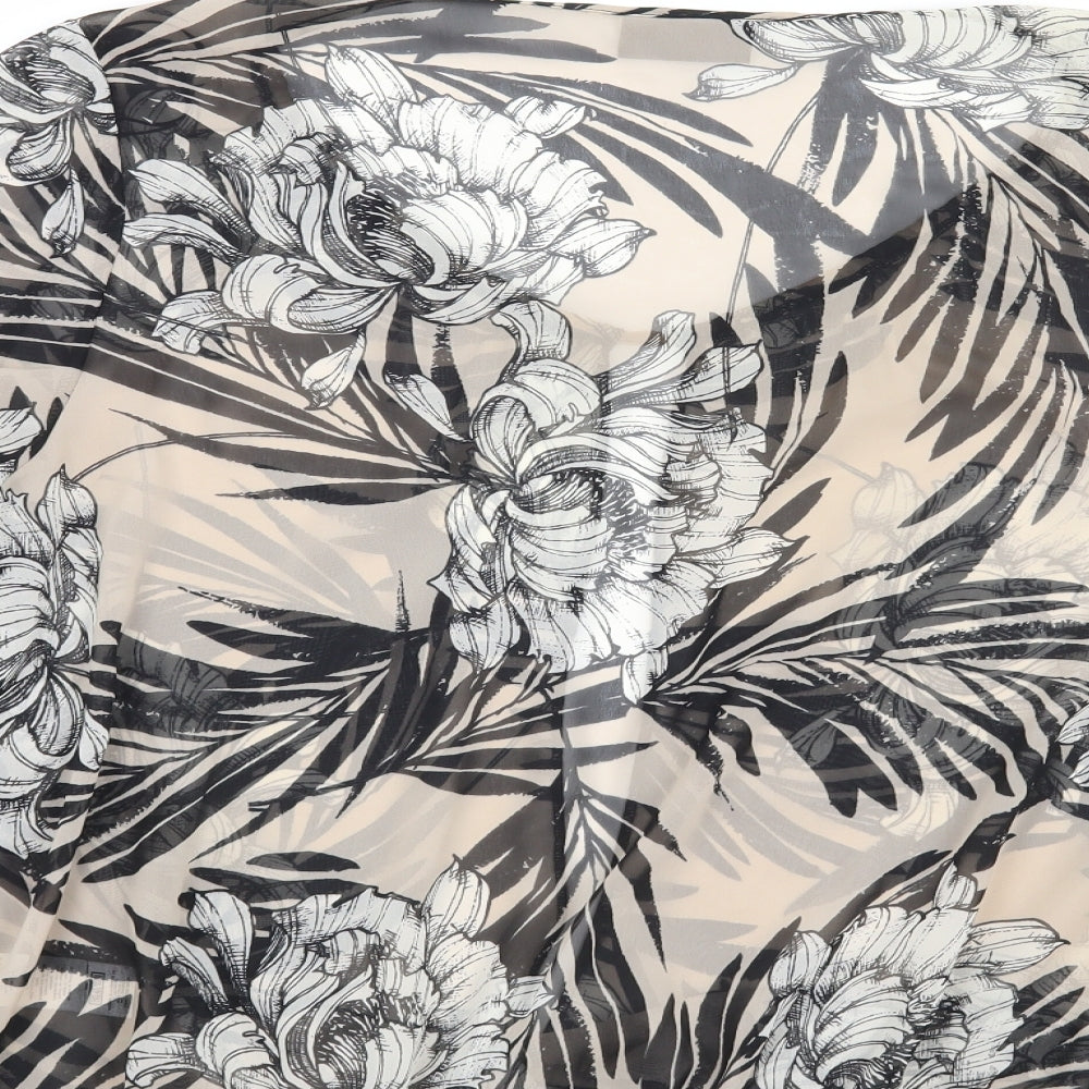 Wallis Womens Beige Floral  Basic Blouse Size XL
