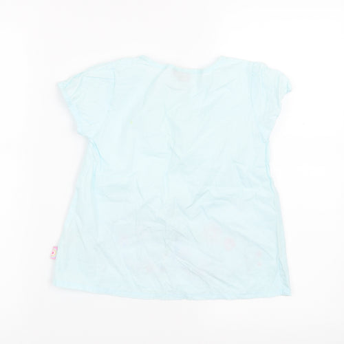 Tiger Lily Girls Blue Floral  Basic Blouse Size 8 Years