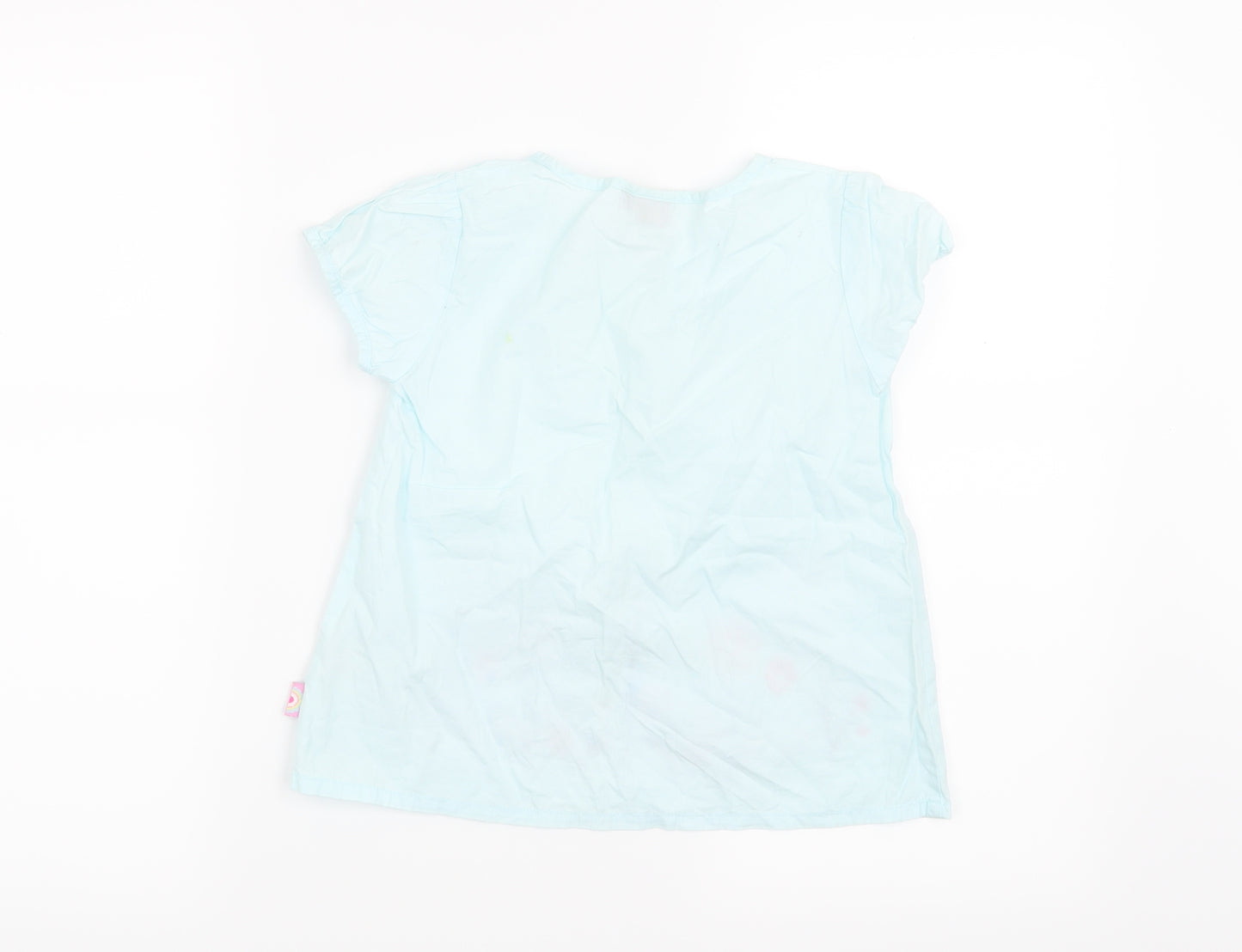 Tiger Lily Girls Blue Floral  Basic Blouse Size 8 Years