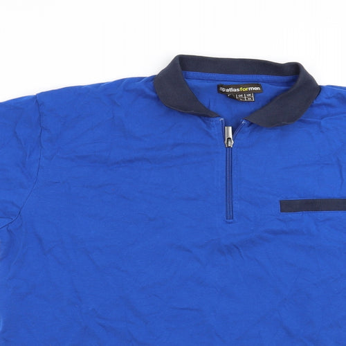Atlas for Men Mens Blue    Polo Size M