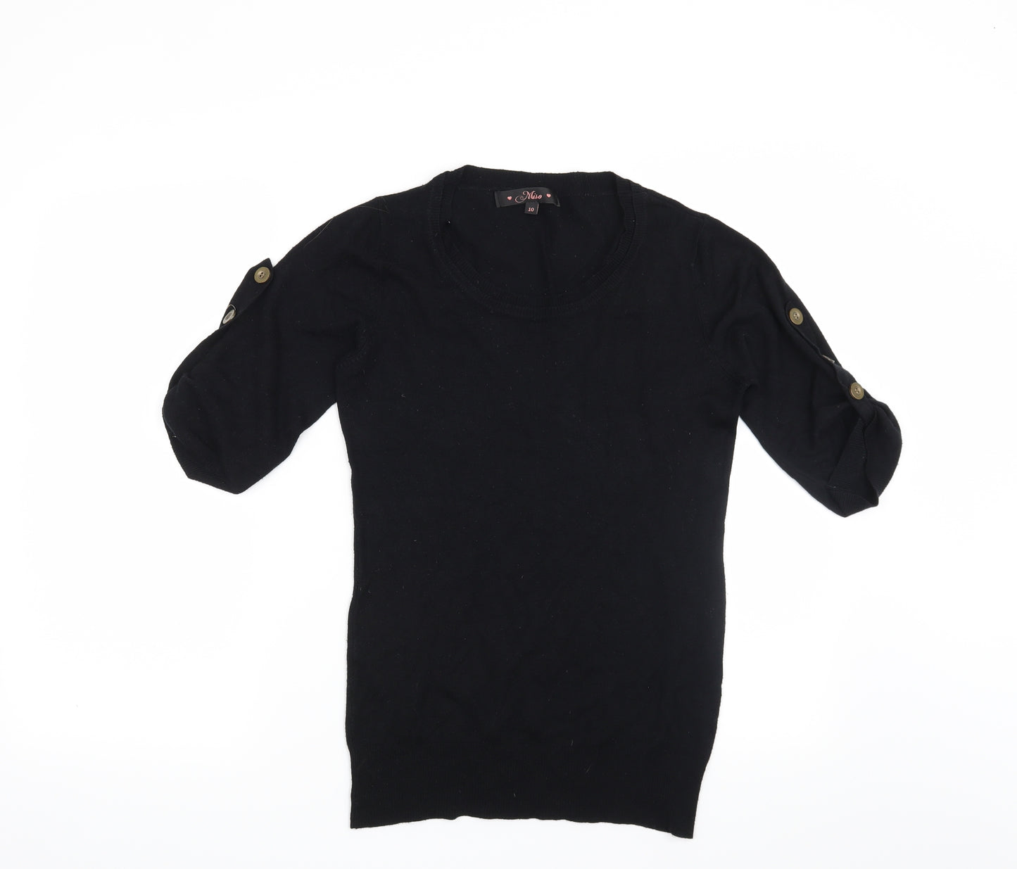 Miso Womens Black   Pullover Jumper Size 10