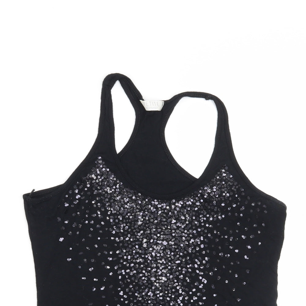 Topshop Womens Black   Basic T-Shirt Size 10
