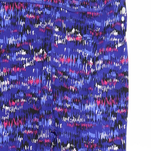 TU Womens Blue Geometric  Capri Leggings Size 14 L22 in