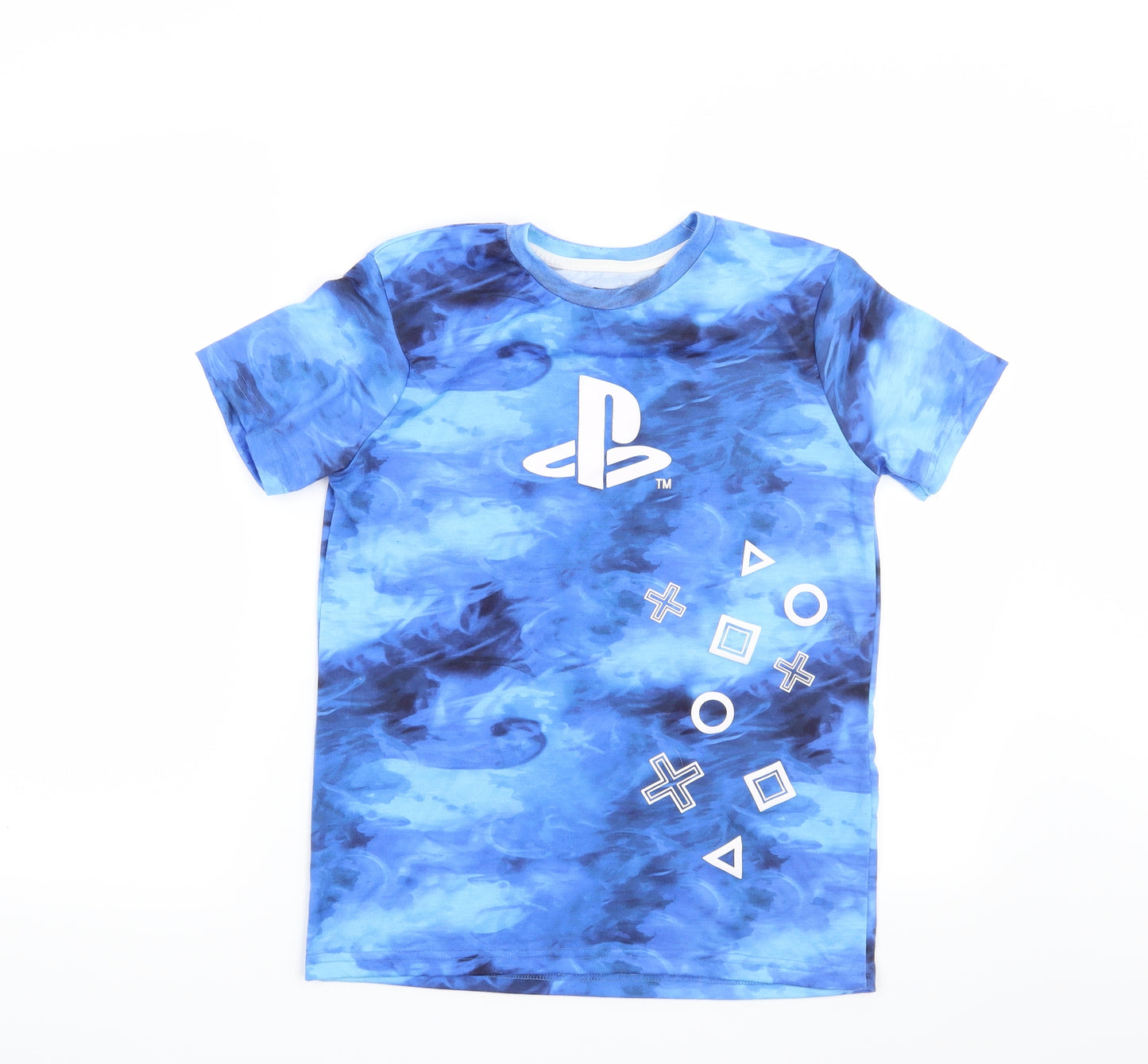 George Boys Blue   Basic T-Shirt Size 12-13 Years  - Playstation