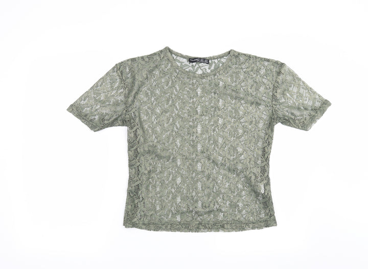 Atmosphere Womens Green Floral  Basic Blouse Size 8