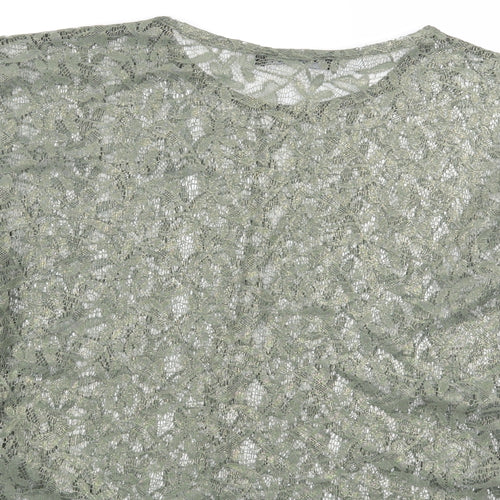 Atmosphere Womens Green Floral  Basic Blouse Size 8