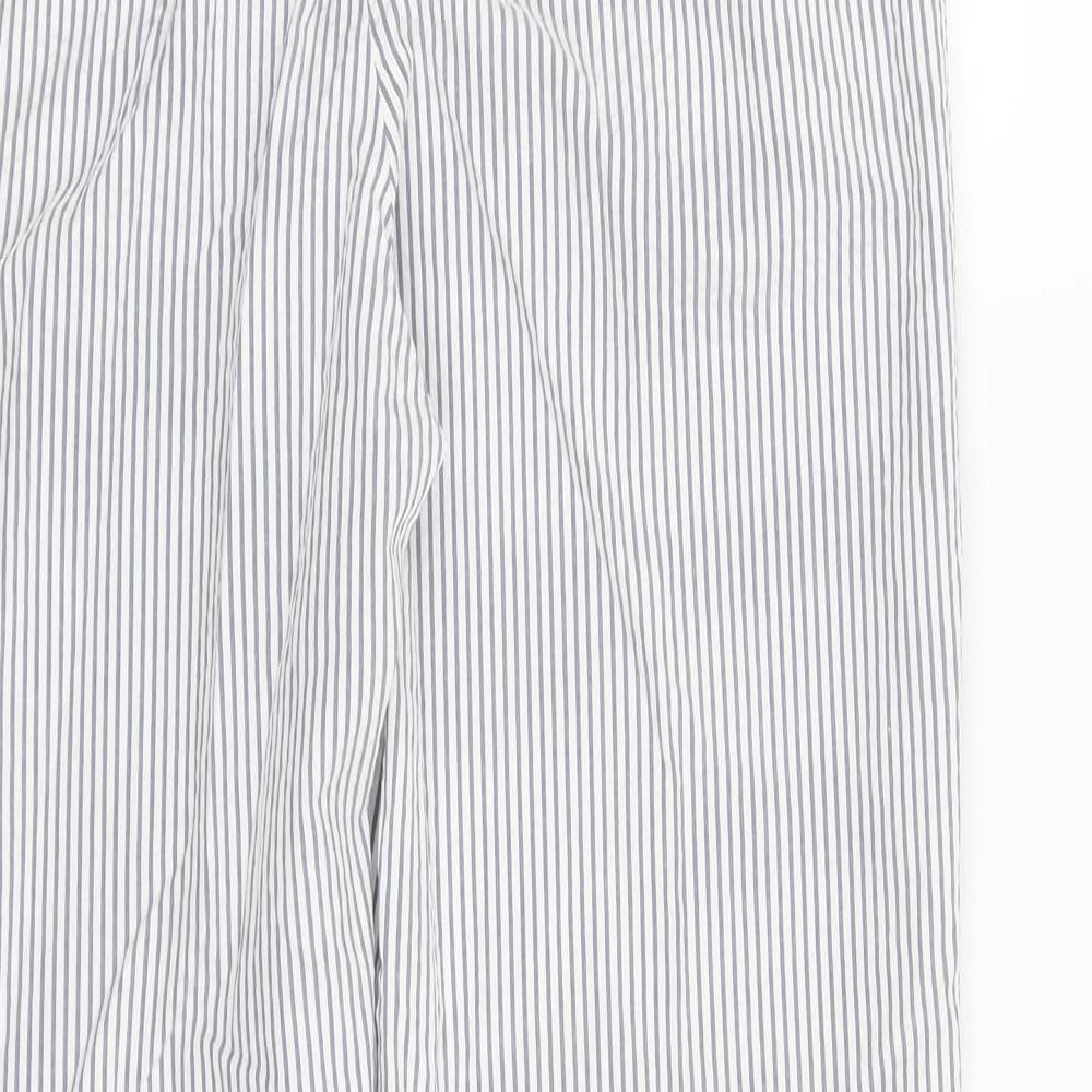Per Una Womens Blue Striped  Trousers  Size 12 L26 in