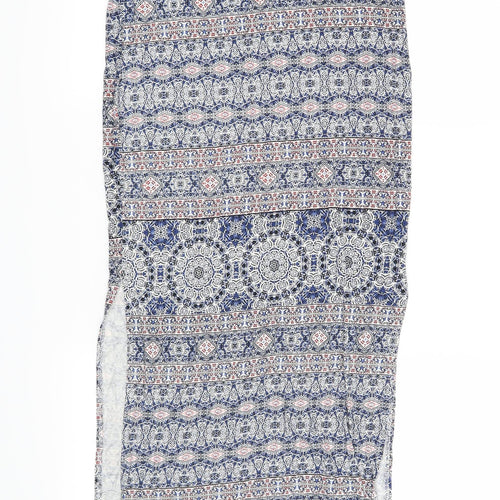 Atmosphere Womens Blue Geometric  Maxi Skirt Size 10