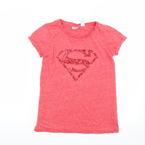 NEXT Girls Red   Pullover T-Shirt Size 10 Years  - TM & DC Comics Supergirl
