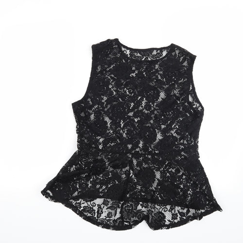 Atmosphere Womens Black Floral  Basic Blouse Size 12