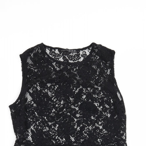 Atmosphere Womens Black Floral  Basic Blouse Size 12