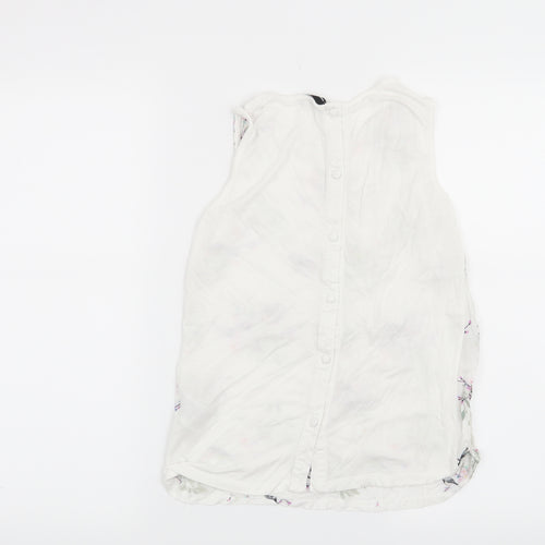 Warehouse Womens White   Basic Blouse Size 6  - Birds
