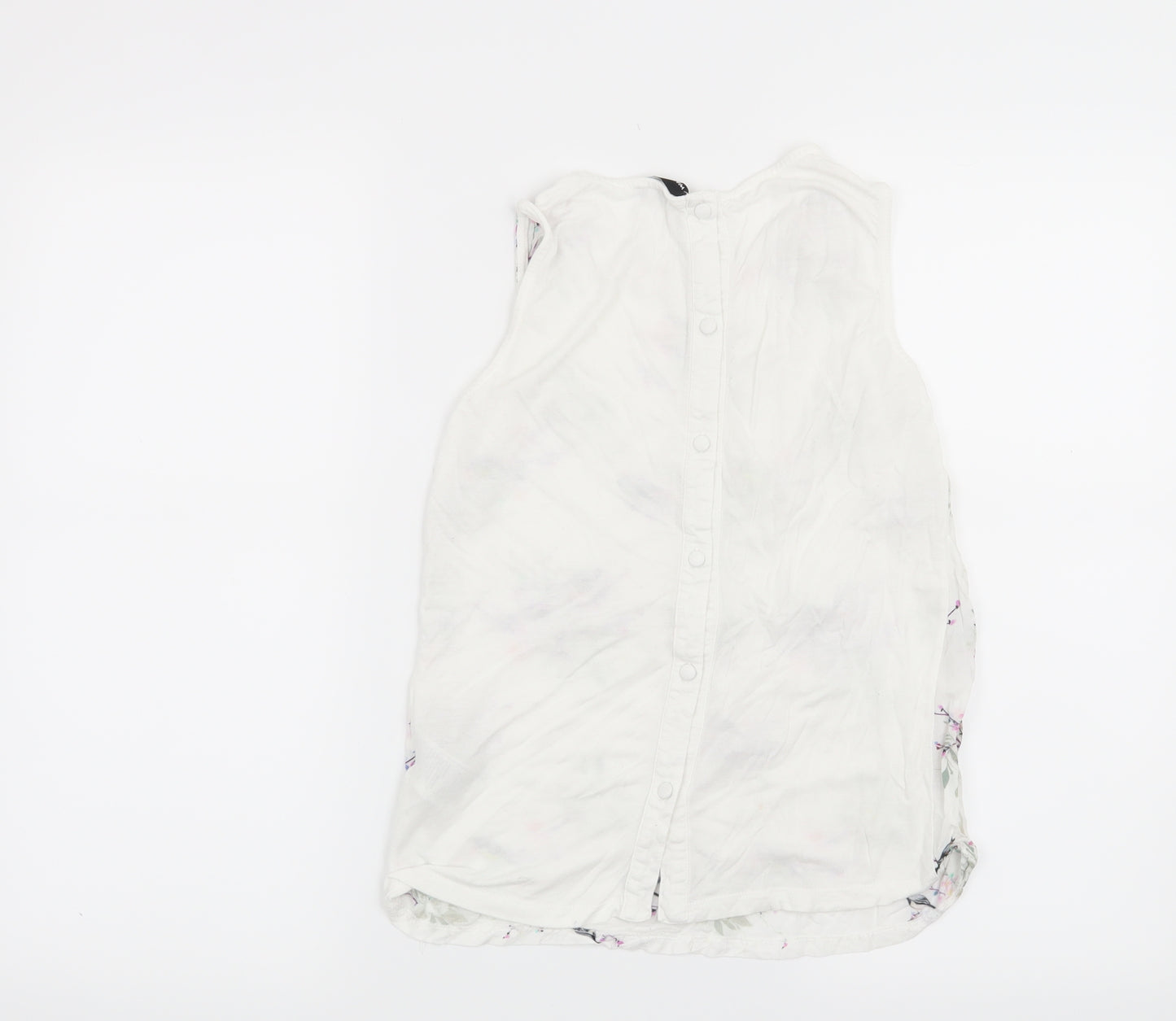 Warehouse Womens White   Basic Blouse Size 6  - Birds