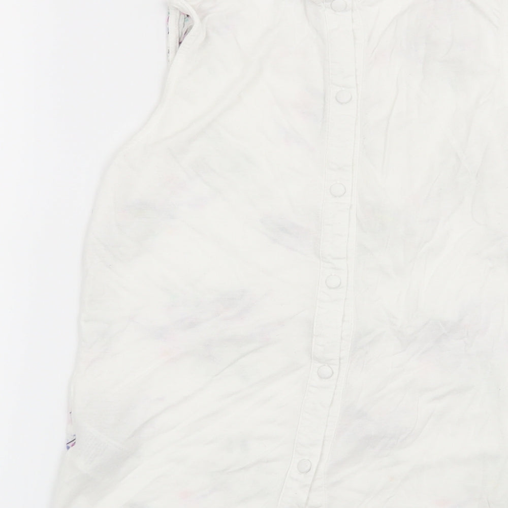 Warehouse Womens White   Basic Blouse Size 6  - Birds