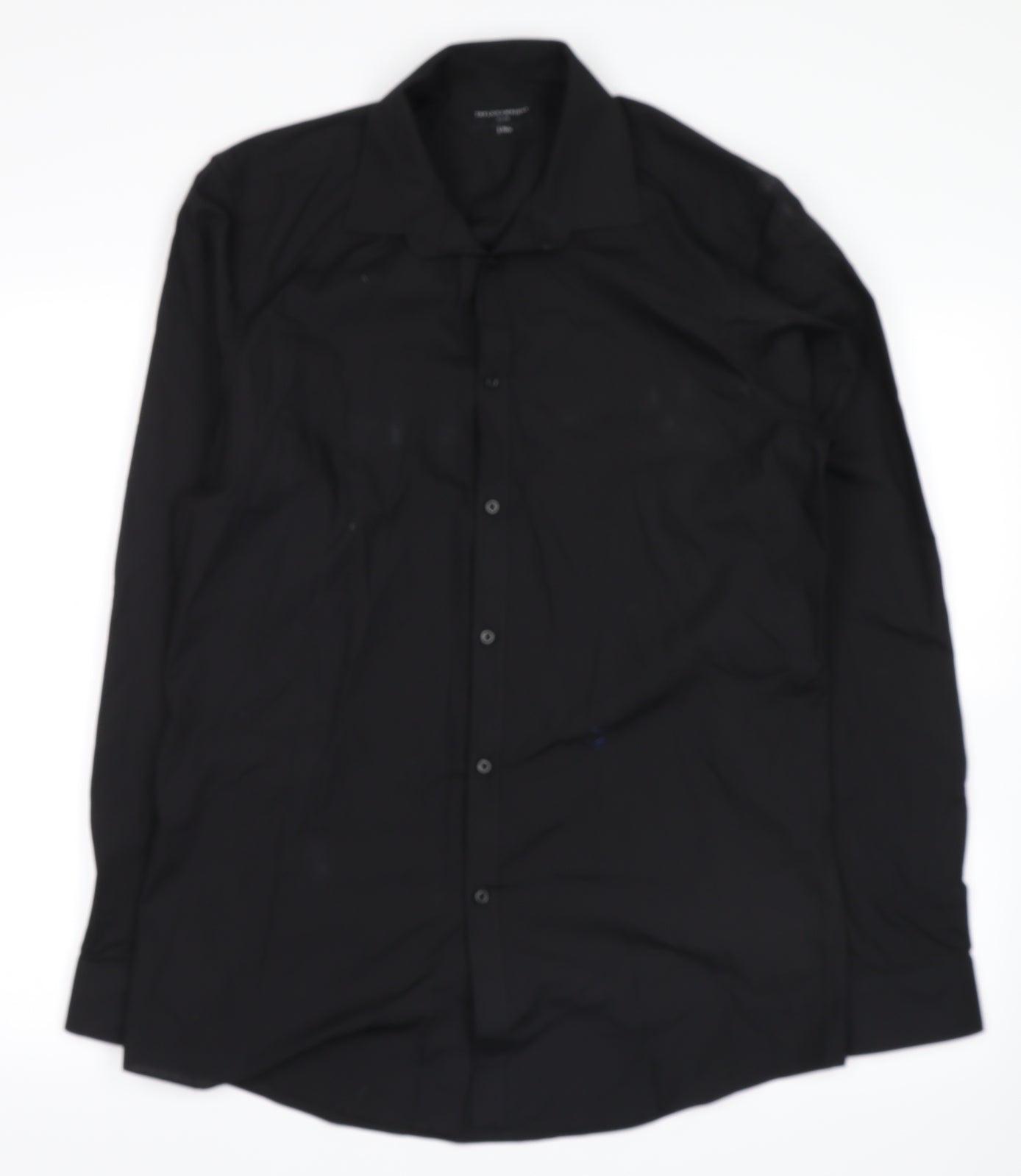 Taylor & Wright Mens Black  Canvas  Dress Shirt Size 15.5