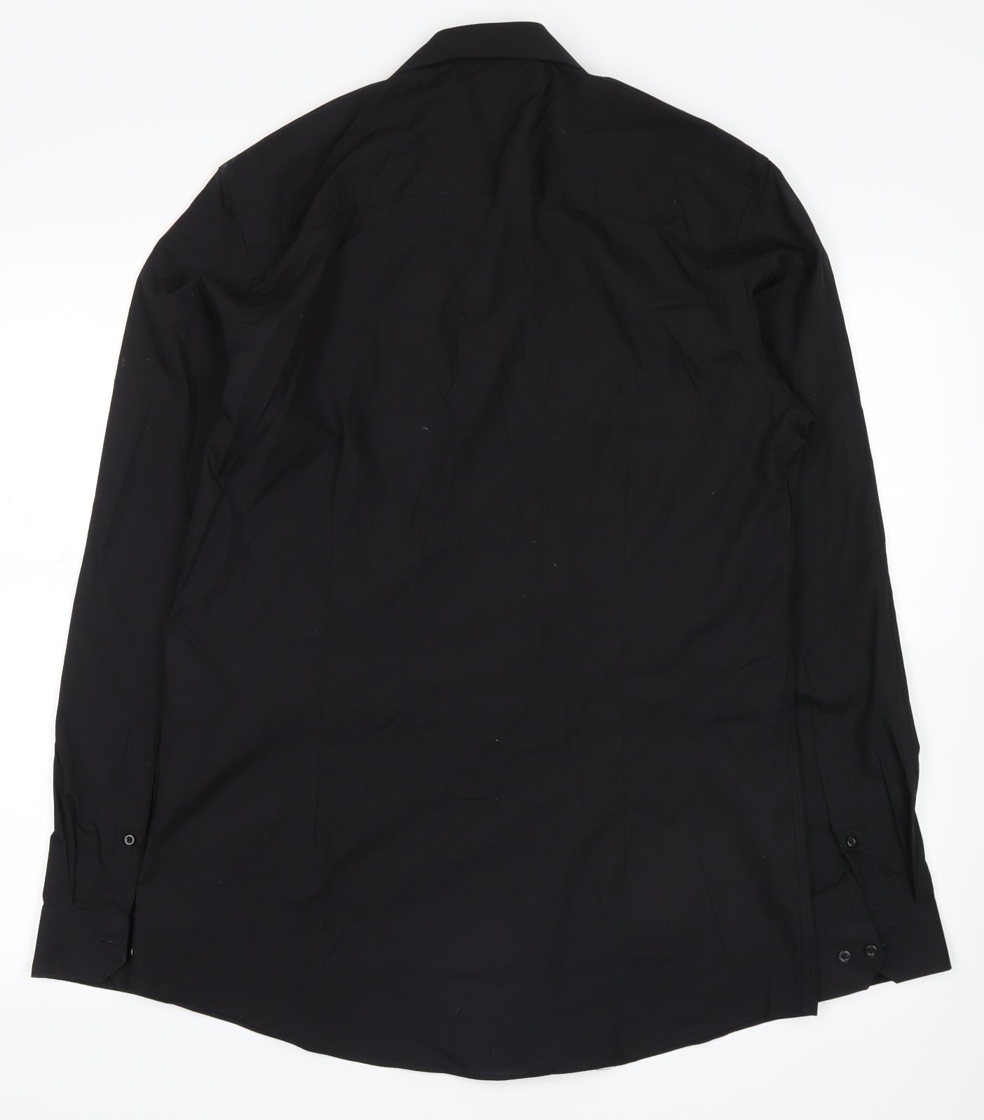 Taylor & Wright Mens Black  Canvas  Dress Shirt Size 15.5