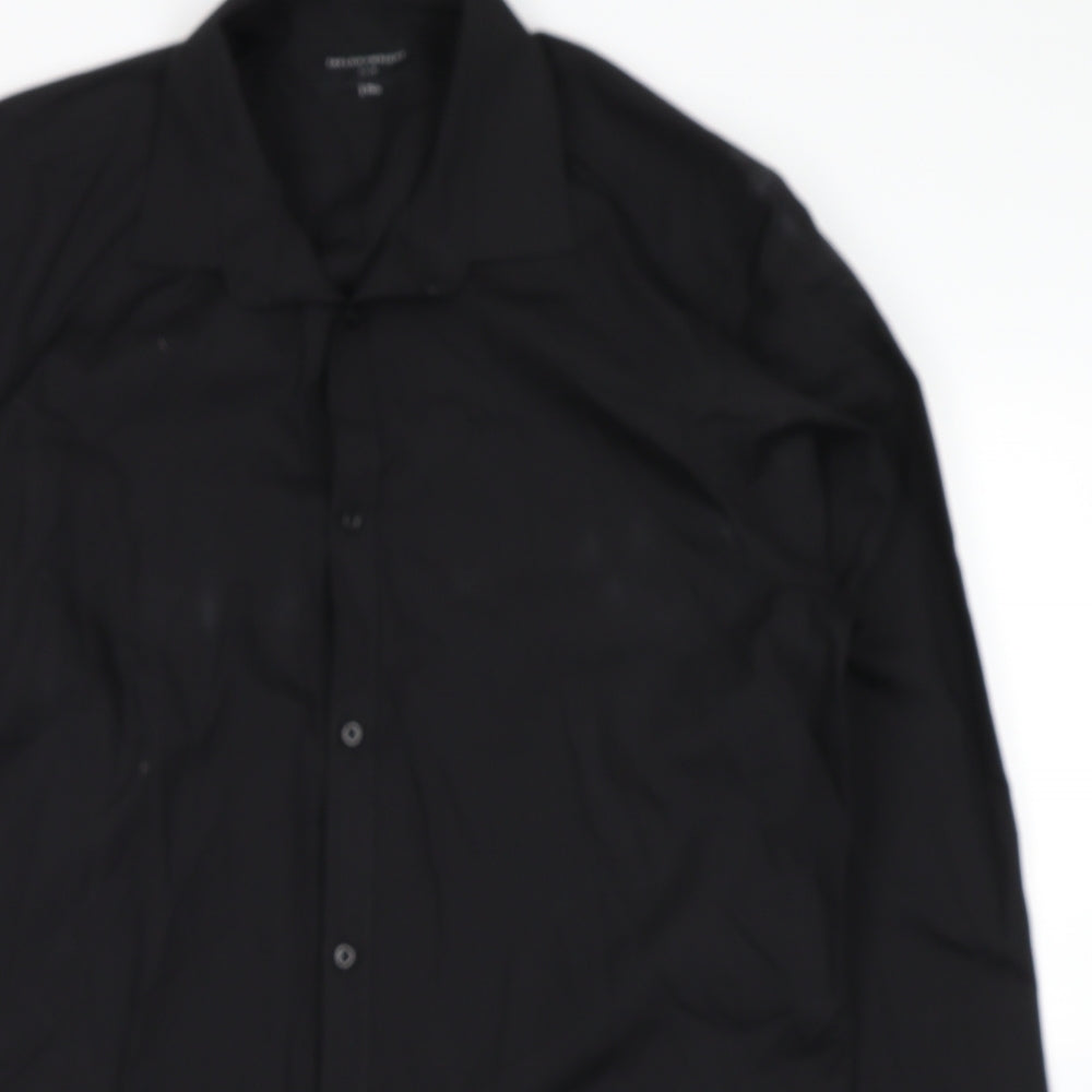 Taylor & Wright Mens Black  Canvas  Dress Shirt Size 15.5