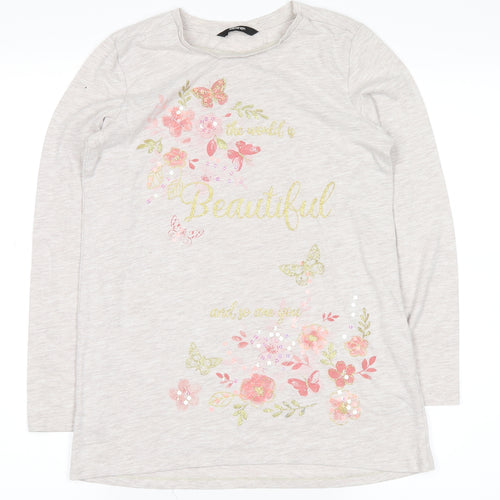 George Girls White   Basic Casual Size 11-12 Years  - the world is beautiful