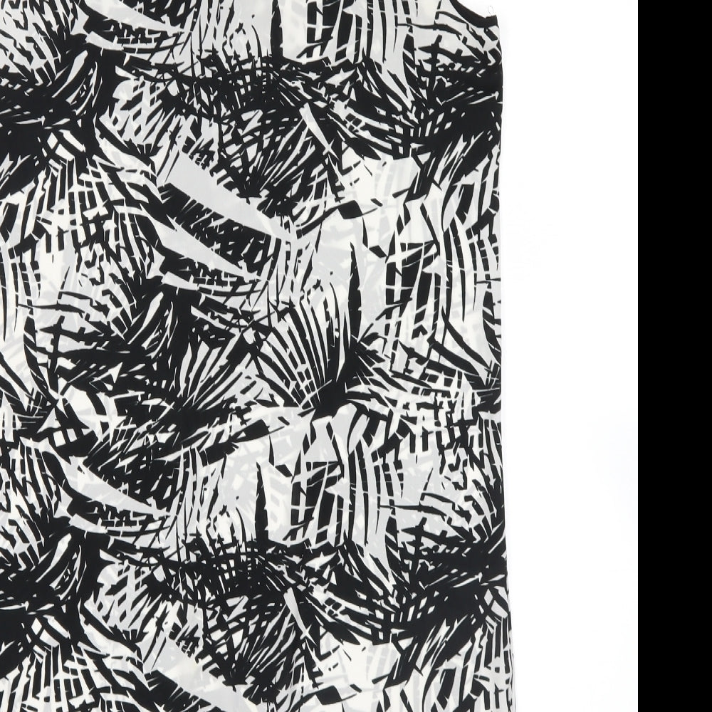 George Womens Black Floral  Tank Dress  Size 14