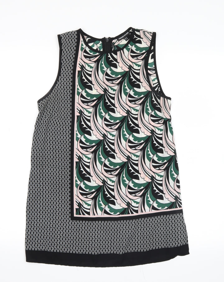 Warehouse Womens Pink Floral  Basic Tank Size 8
