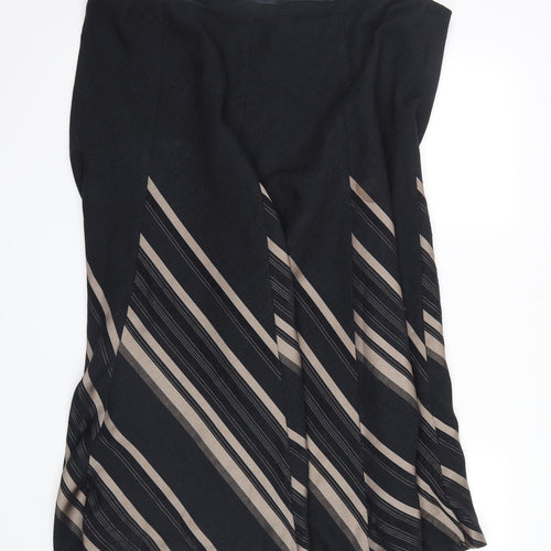 marks and sencer Womens Black Striped  Maxi Skirt Size 22