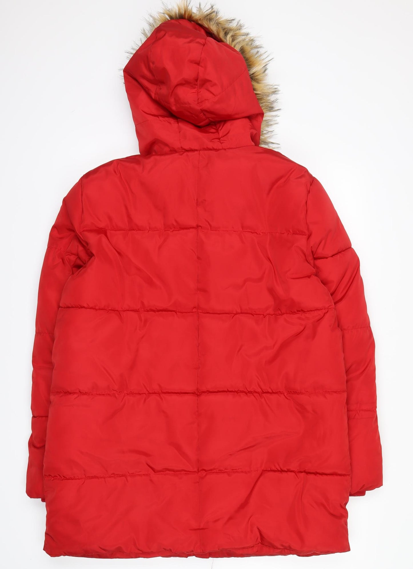 New Look Womens Red   Puffer Jacket Coat Size 14