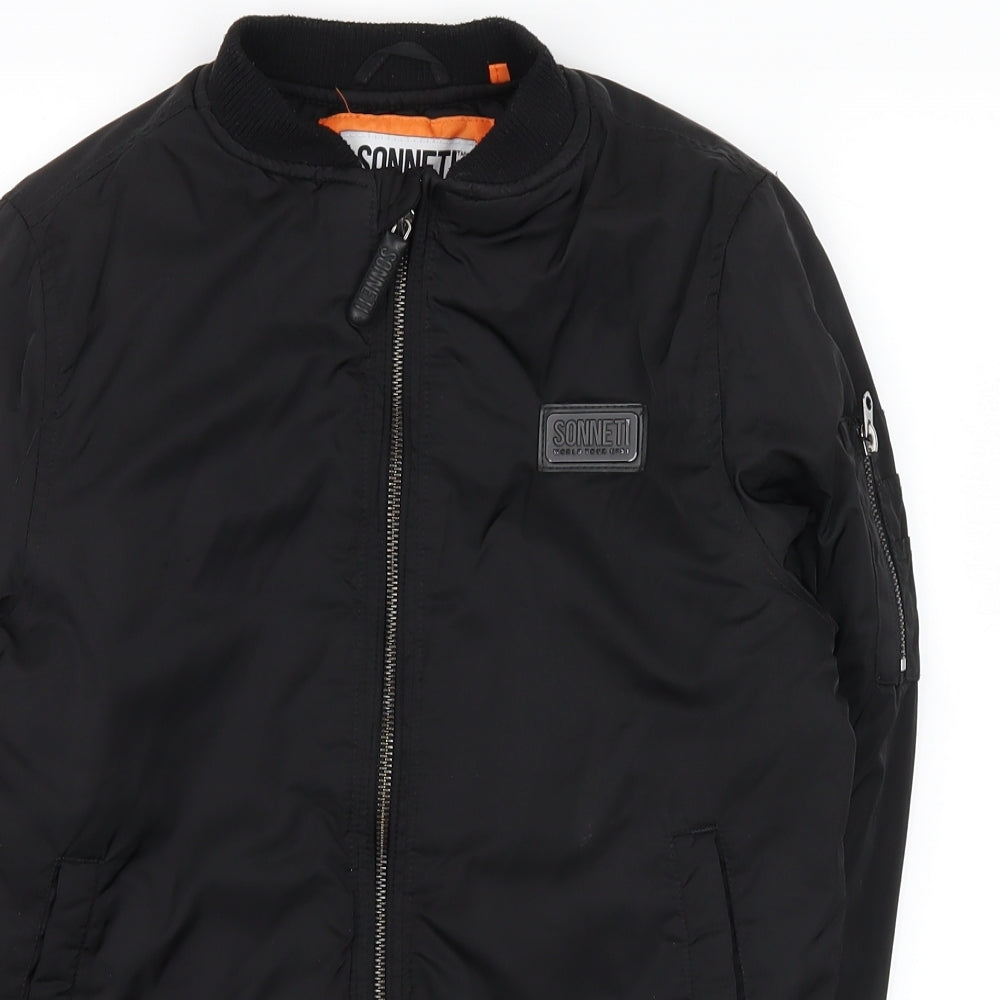 Sonneti Boys Black   Bomber Jacket Coat Size 10-11 Years