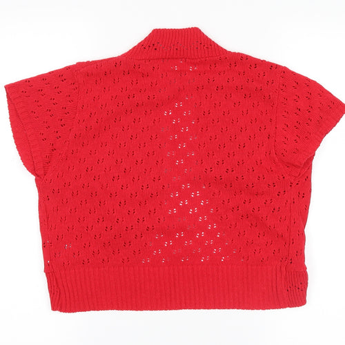 glamarose Womens Red   Cardigan Jumper Size 12