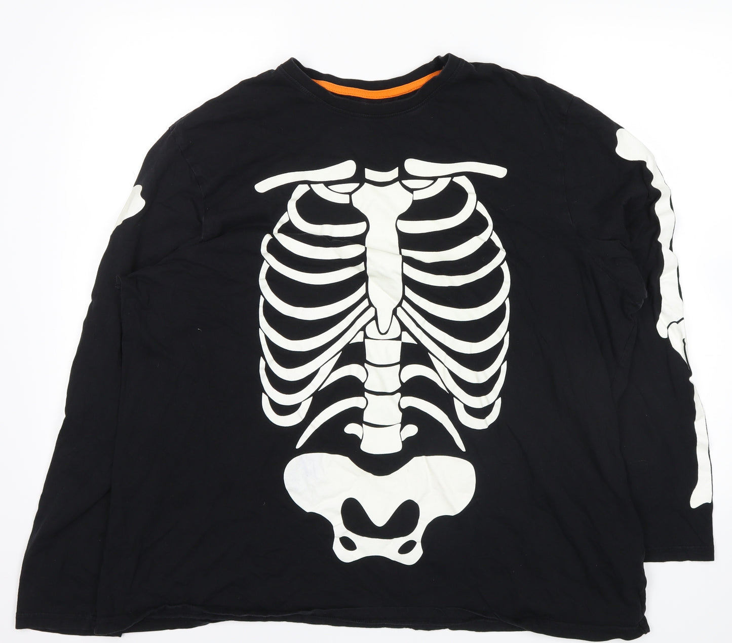 F&F Mens Black   Pullover Sweatshirt Size 3XL  - skeleton