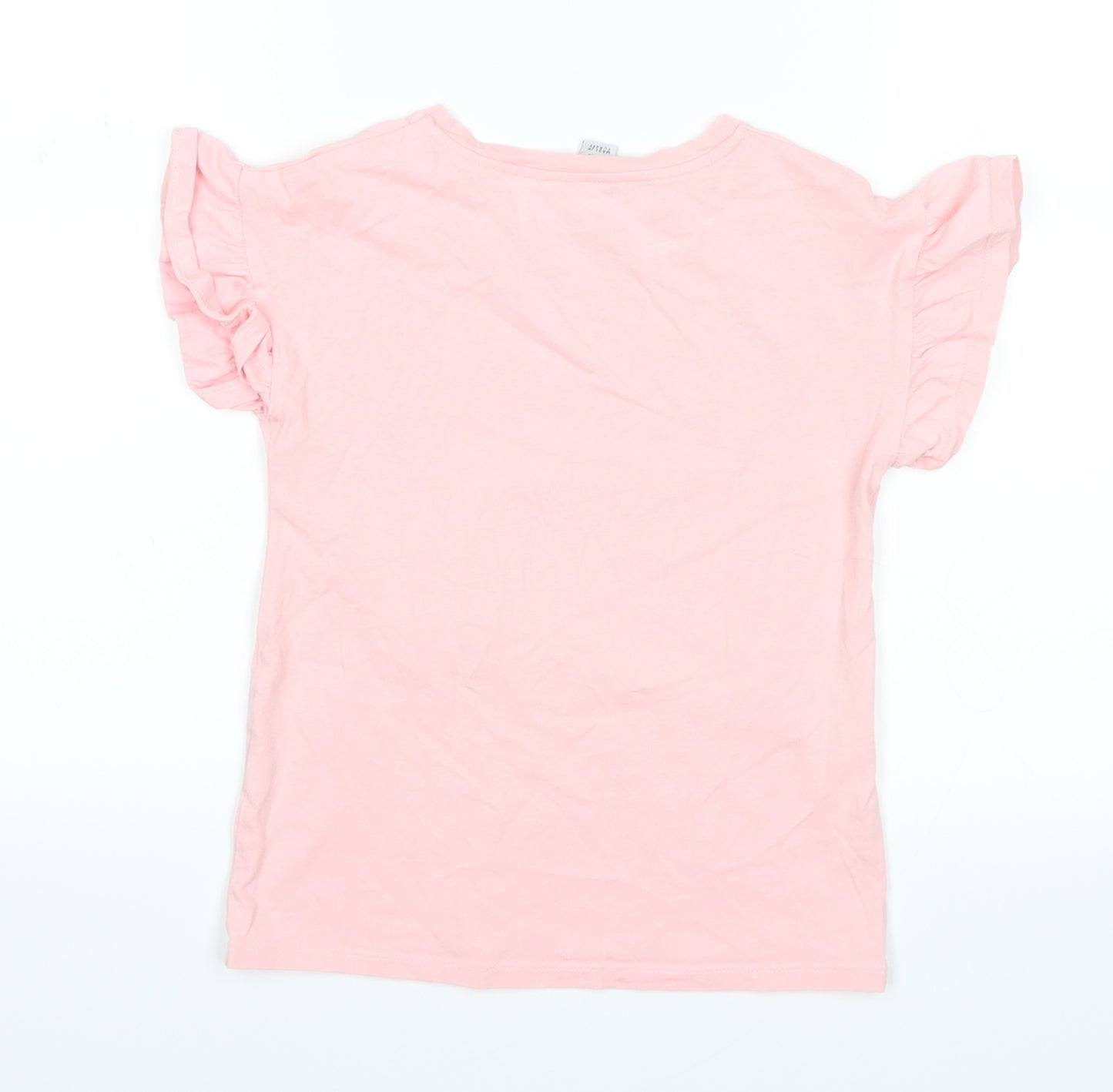 Primark Girls Pink  Microfibre Basic T-Shirt Size 7-8 Years  - unicorns are real