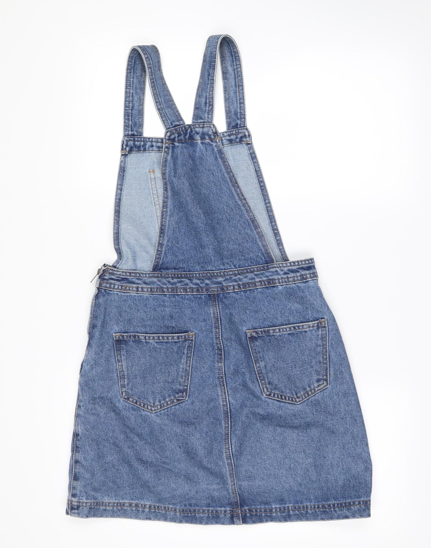 denim co Womens Blue  Denim Pinafore/Dungaree Dress  Size 10