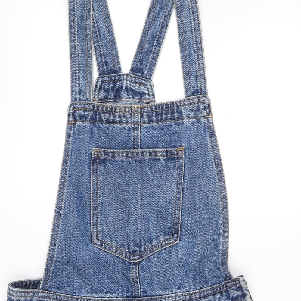 denim co Womens Blue  Denim Pinafore/Dungaree Dress  Size 10
