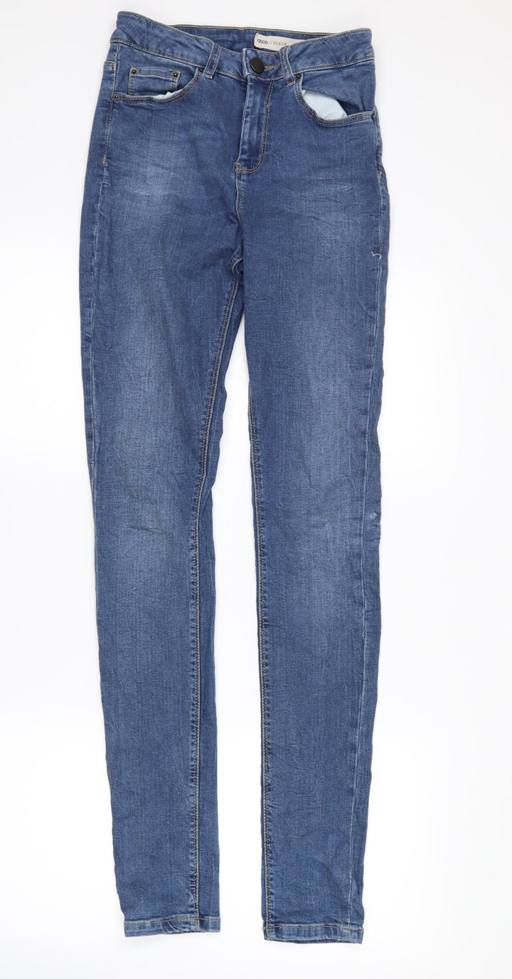 ASOS Womens Blue Denim Skinny Jeans Size 26