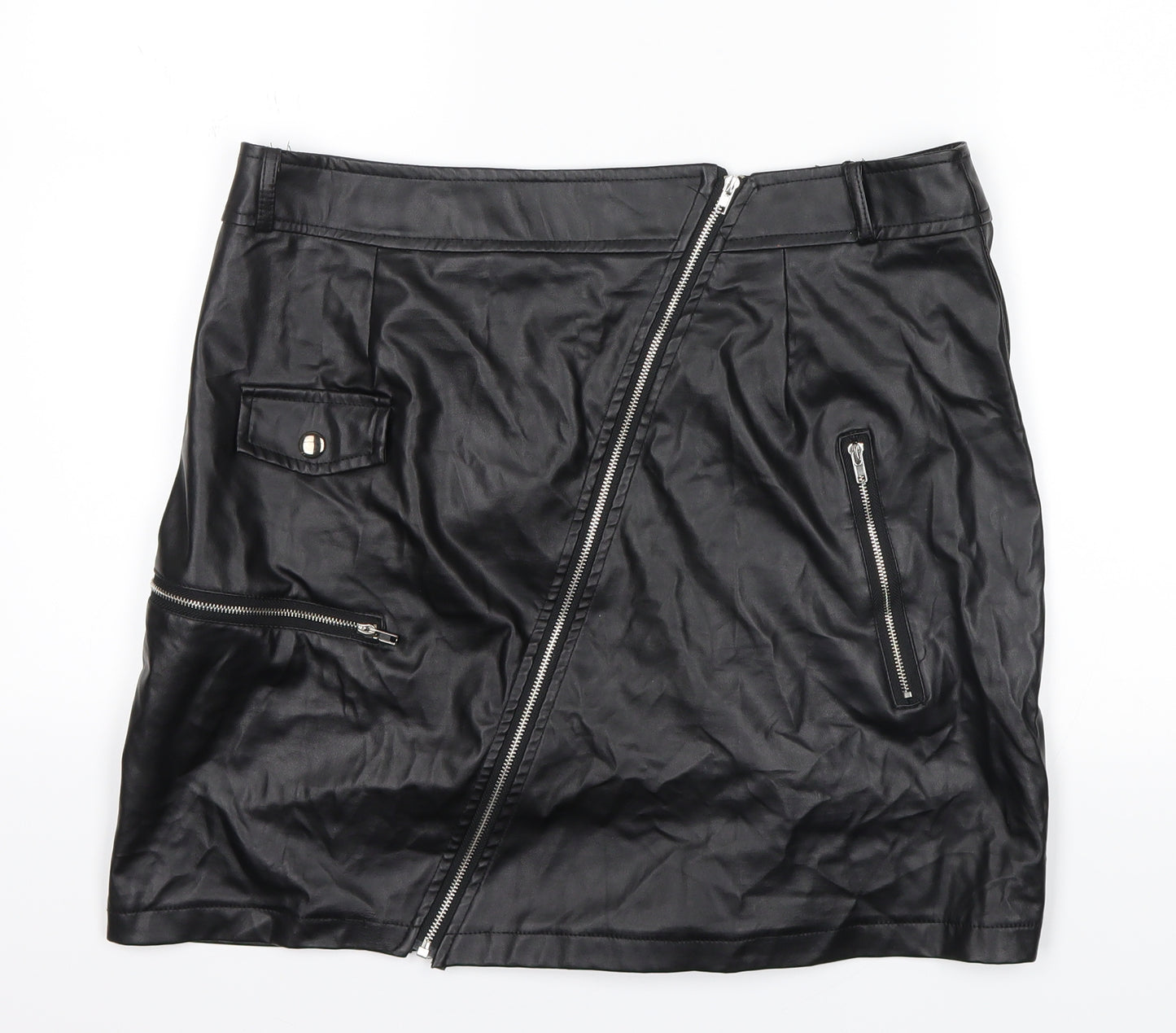 pretty little Thing Womens Black   Mini Skirt Size 14