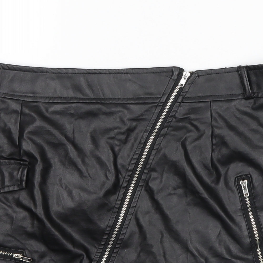 pretty little Thing Womens Black   Mini Skirt Size 14