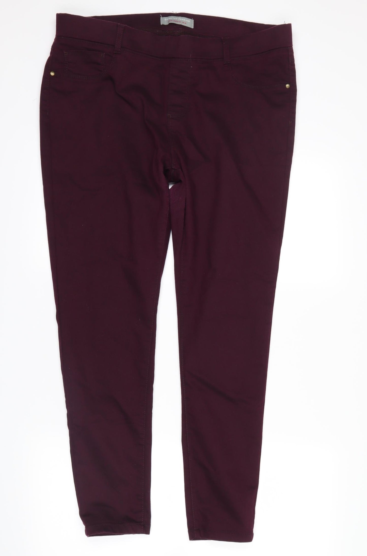 Dorothy Perkins Womens Red  Denim Straight Jeans Size 16