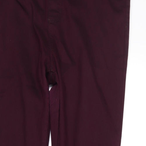 Dorothy Perkins Womens Red  Denim Straight Jeans Size 16