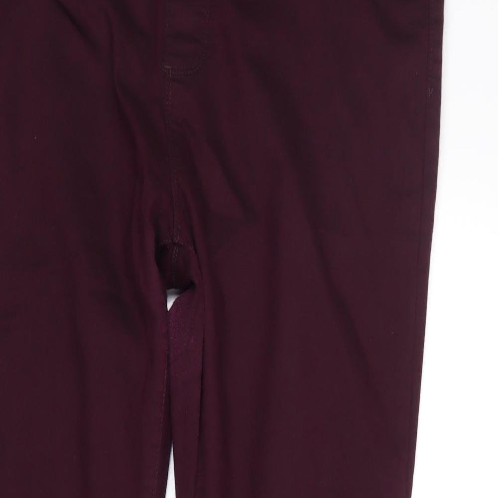 Dorothy Perkins Womens Red  Denim Straight Jeans Size 16