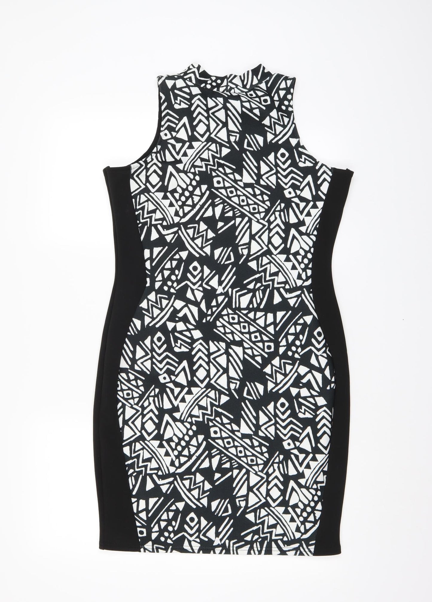 River Island Womens Black Geometric  Bodycon  Size 16