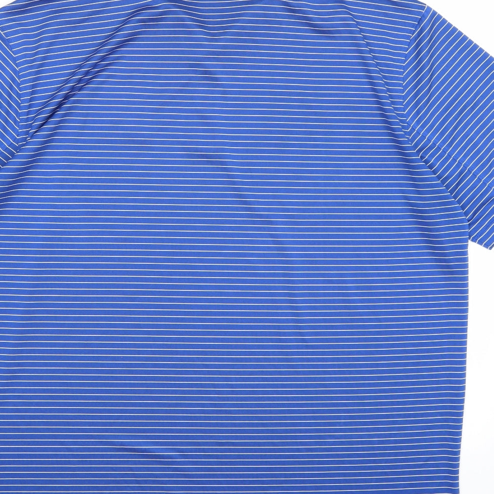 Nike Mens Blue Striped  Basic Polo Size L
