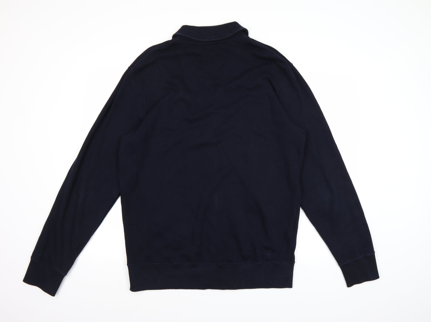 Fred Perry Mens Blue  Jersey Cardigan Jumper Size L